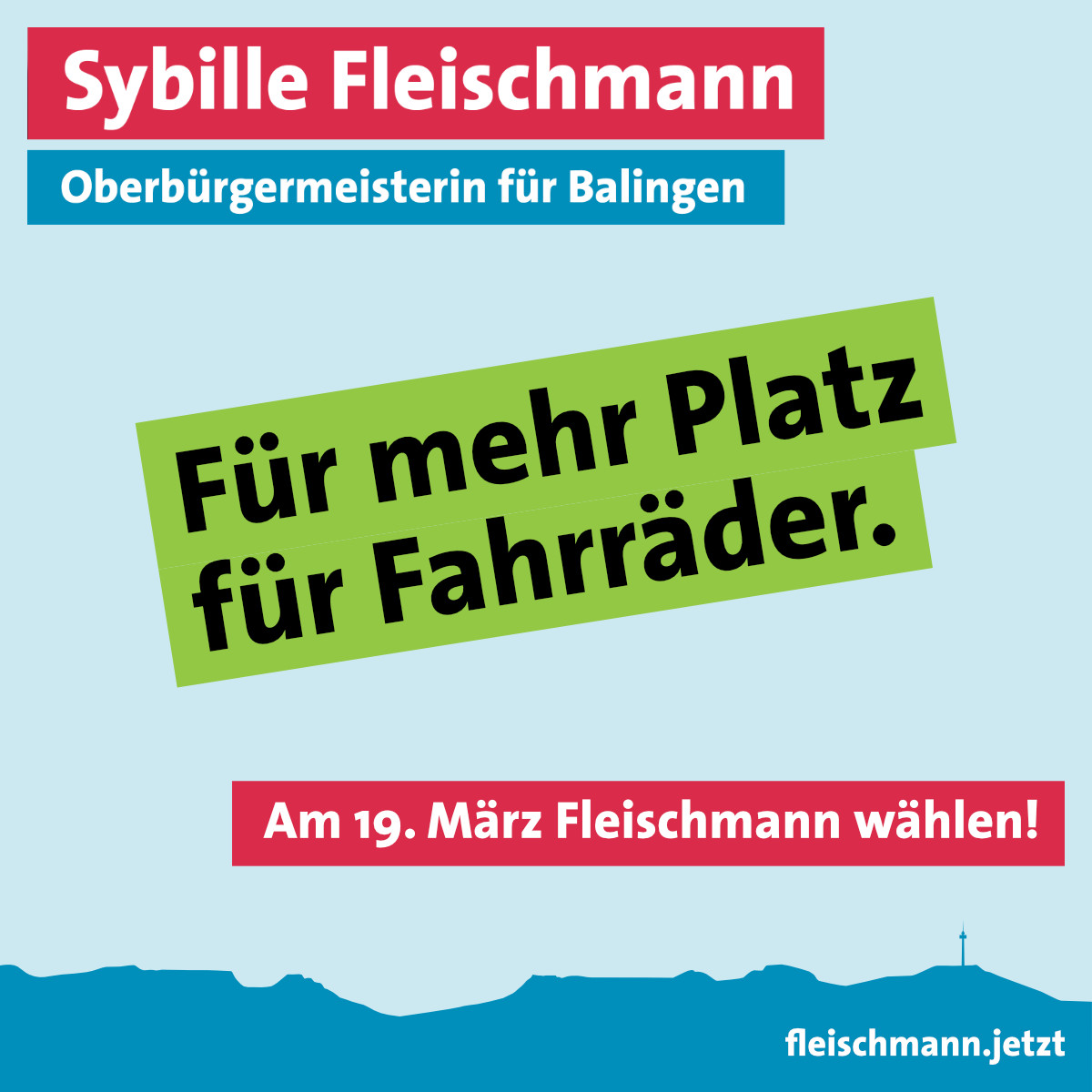 Für mehr Platz Für Fahrräder.