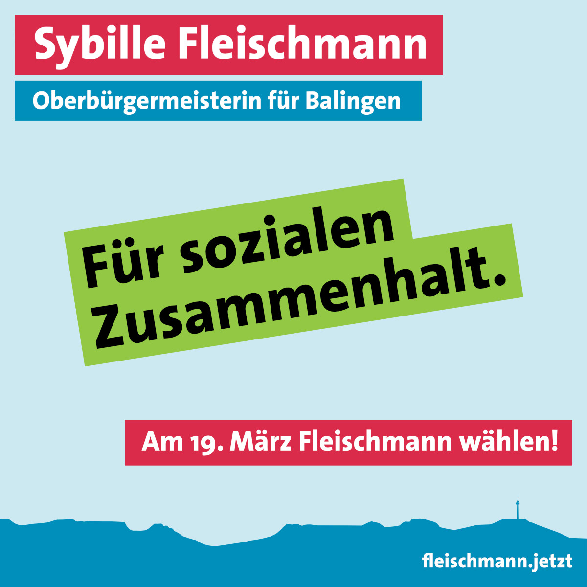 Für sozialen Zusammenhalt.